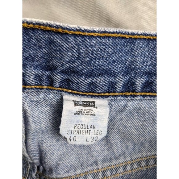 Vintage Levis Jeans 100% Cotton Regular Straight Leg Mens Size 38X31 - Picture 3 of 15